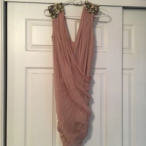 French Connection Dusty Pink Dress with Sequins